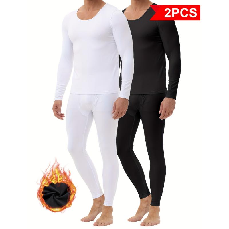 6 PCS Soft Thermal Underwear Set for Men, Warm Lined Base Layer for Cold Weather, Suitable for Autumn and Winter, Perfect for Halloween, Thanksgiving, Christmas Gifts