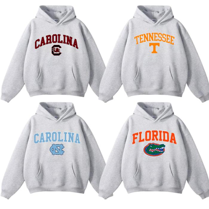 Vintage Sport Teams NCAA Collection Unisex Crewneck Sport Grey Hoodie, Graphic Team Collection Hoodie, Gift For NCAA Fans