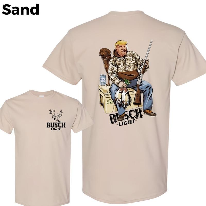 Busch Light T-Shirt - Unique Hunting Design, Unisex T-Shirt Suitable for Parties and Streetwear - Unique Fashion Outfits for Every Season Round Neck Menswear