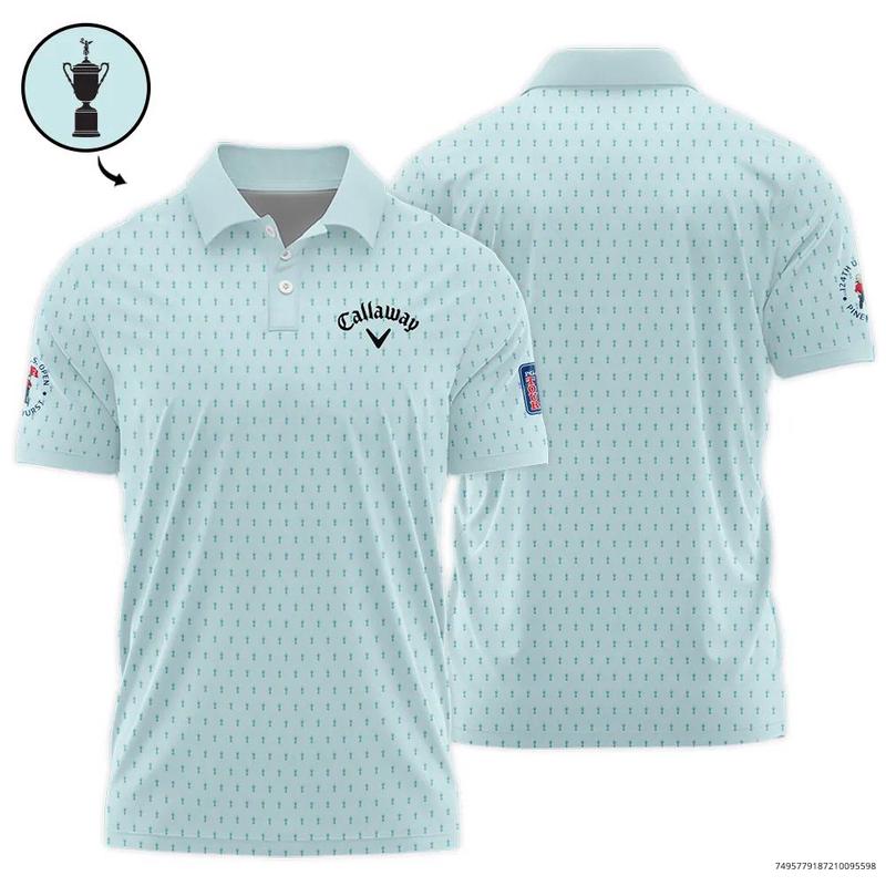 Sports 124th U.S. Open Callaway Pinehurst Polo Shirt Cup Pattern Pastel Green All Over Print Gift For Golfer