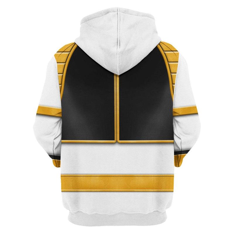 White Ranger Mighty Morphin Hoodies Sweatshirt T-shirt Hawaiian Tracksuit Halloween Cosplay