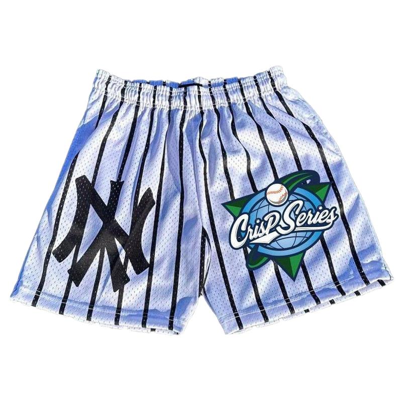 Black Pinstripes Shorts