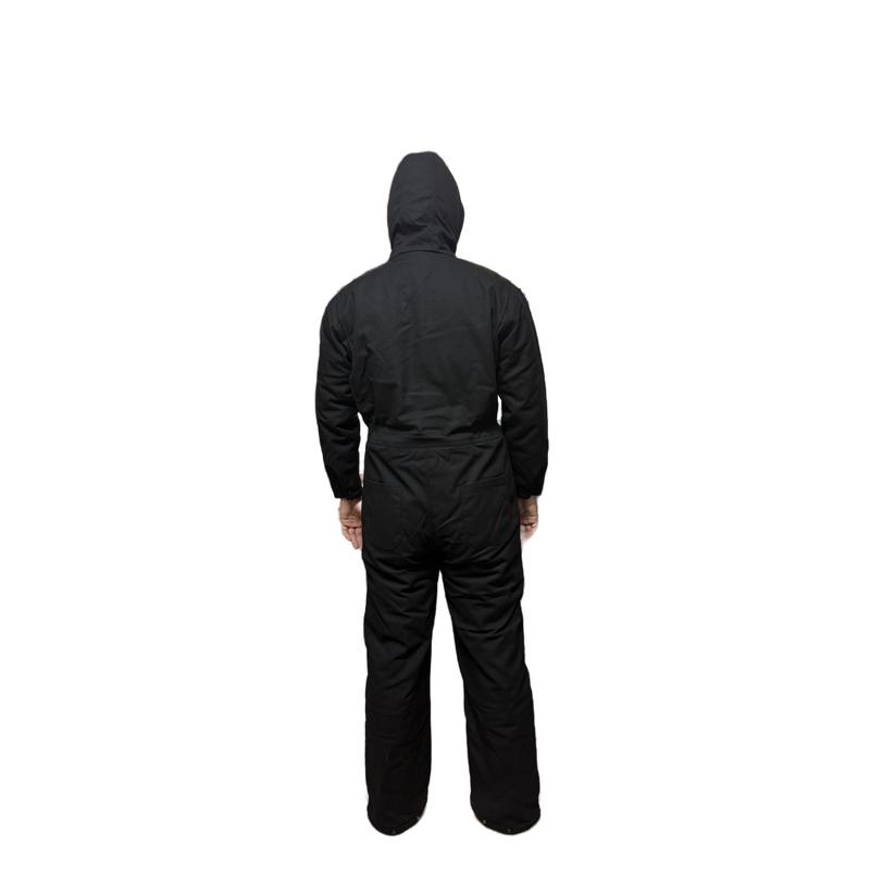 Men's Loose Fit Insulated Coverall with Full Body Protection and Multiple Pockets - Casual, Fabric