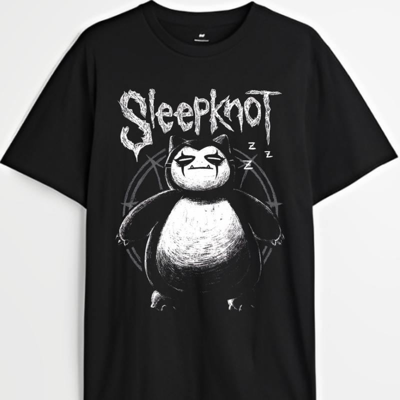 Vintage Snorlax X Sleepknot T-shirt, Retro Pocket Monsters Pokemon Graphic Tee, Anime & Manga Gifts shirt, Gifts for Men & Women