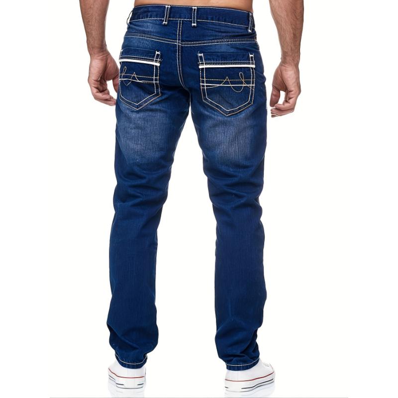 Comfy Street Style Denim Pants - Distressed, With Multiple Pockets, Fashionable and Casual Wear for Men