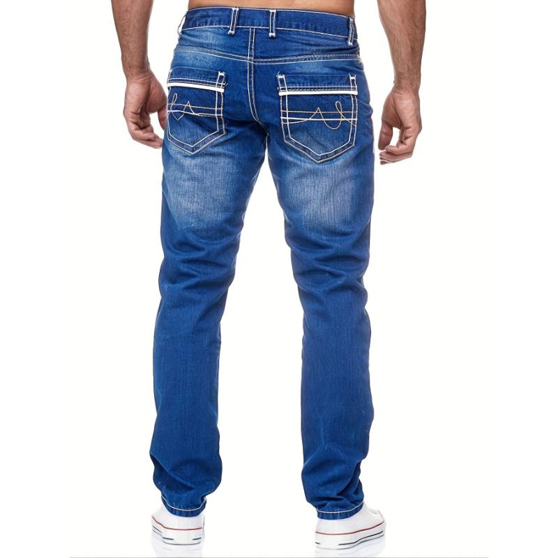 Comfy Street Style Denim Pants - Distressed, With Multiple Pockets, Fashionable and Casual Wear for Men