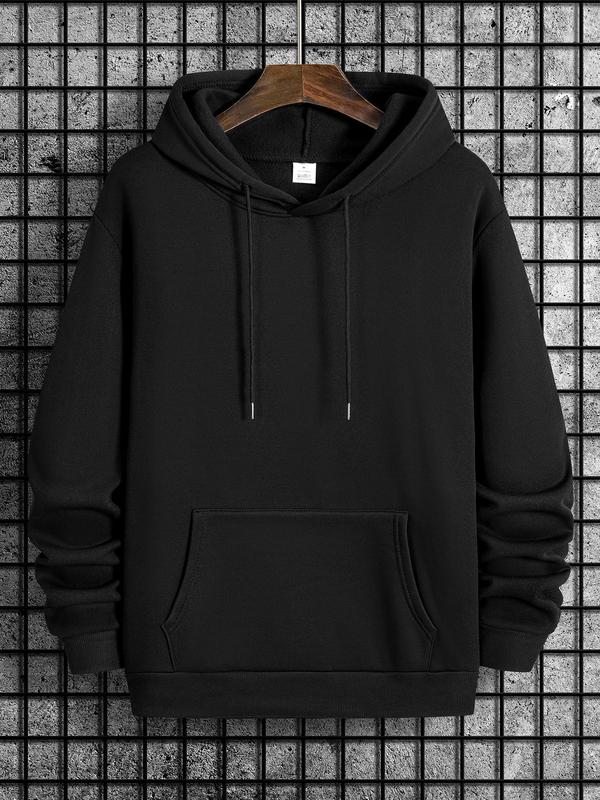 Men's Graphic Drawstring Pocket Hoodie, Fashion Sweatshirt for Daily Holiday Outdoor Wear, Men Clothes for Fall & Winter, Fall Clothes, Versatile Street Style Menswear, Cozy Fall Outfits, Drippy Outfits