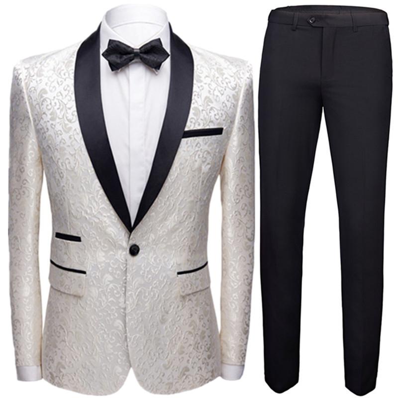 Coat Vest Pants 3 Piece Suit Set Luxury Groom Wedding Dress Party High End Waistcoat Slim Fit Lapel Blazer Jacket Men Trousers