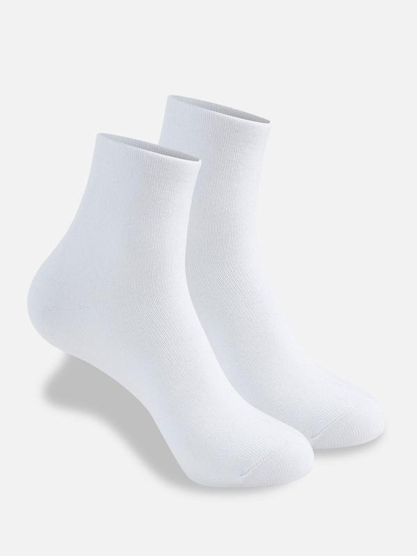 Men's Solid Crew Socks, Casual Comfy Breathable Mid-calf Socks for Daily Wear, Men's Socks for All Seasons