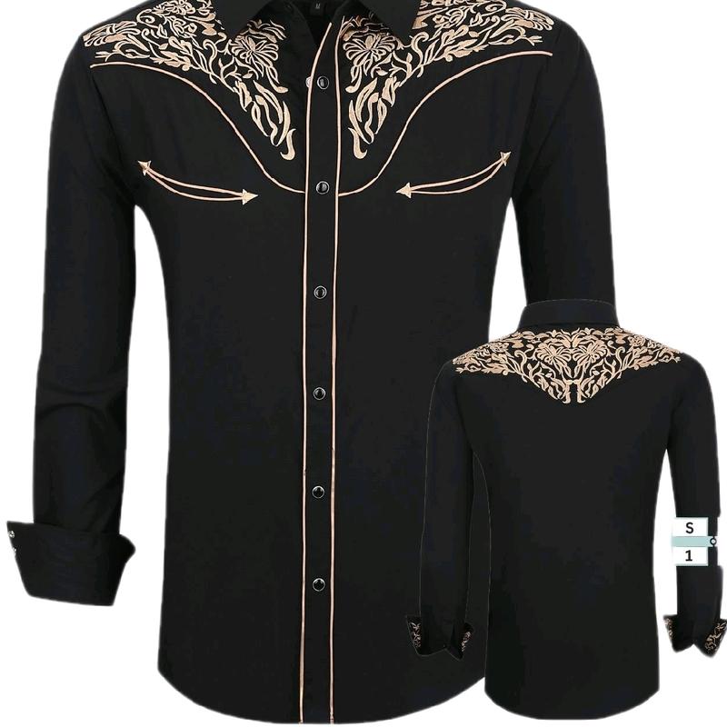 Gallo D Oro Western Shirt Top Fashion Menswear Long Sleeve Man