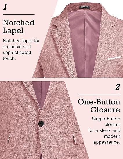 Coofandy Men's Lightweight Casual Suit Blazer - Business Wedding First Choice Classic Coat Formal Jacket Menswear Shirt Basic Birthday Fashion Jeans Nightclub Pocket Slim Fit