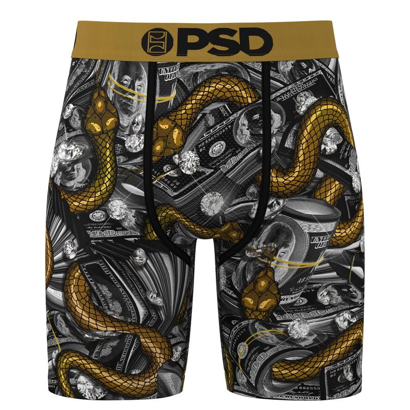 PSD Men's Mamba Money Boxer Brief - Standard Length 7 Inch Inseam, Moisture-Wicking 4-Way Stretch Fabric