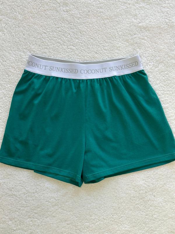 Bubbly Green Basic Watercolor Shorts