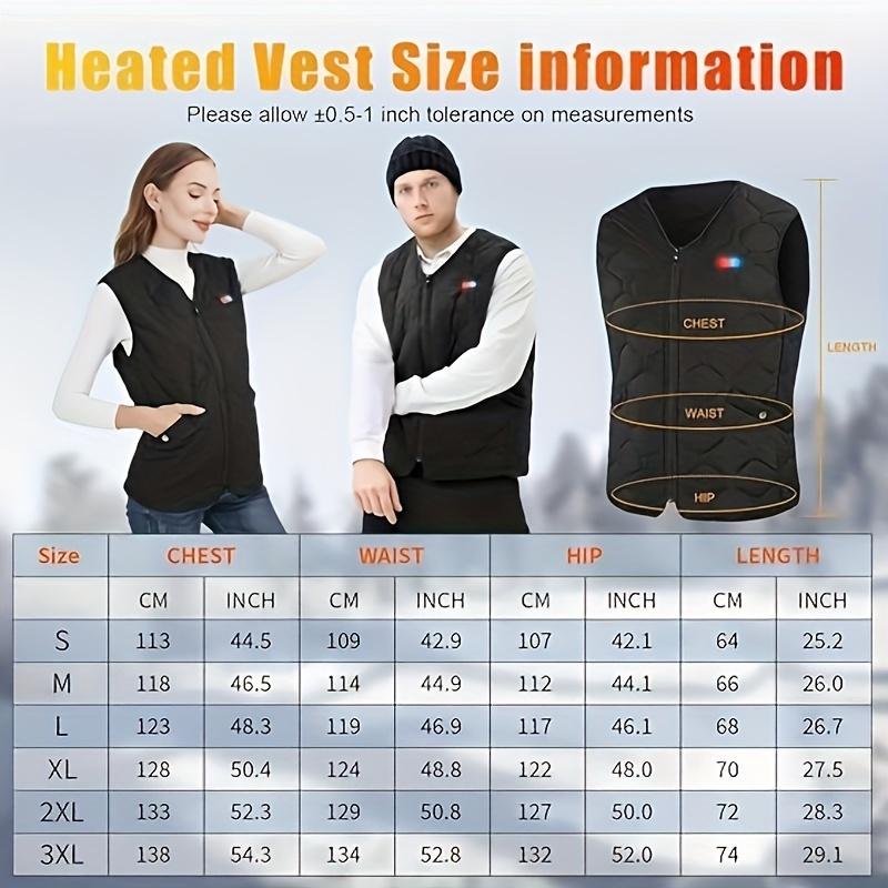 Cozy&Fashion Winter Warm Must-Have, Lightweight Electric Heating Vest, snug Front And Back 12 Heating Zones，Unisex Thermal Underwear, Can Be Worn Inside Or Outside,,Suitable For Winter Outdoor Skiing Travel.