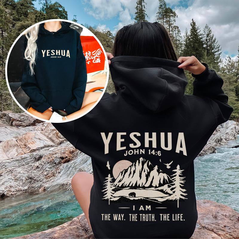 Yeshua Christian Hoodie Jesus Hoodie Christian Hoodies Christian Clothes Christian Streetwear Christian Apparel Bible Verse Christian   T-shirt, sweater and Hoodie