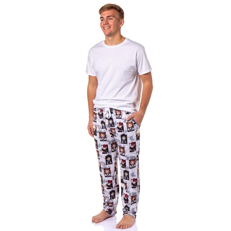 My Hero Academia Men's Pajama Pants Izuku Midorya Bakugo Shoto Todoroki Ochaco Uraraka Manga Anime Sleep Pants