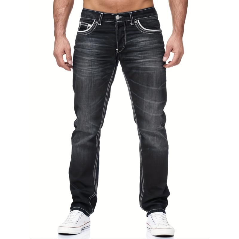 Comfy Street Style Denim Pants - Distressed, With Multiple Pockets, Fashionable and Casual Wear for Men