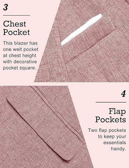 Coofandy Men's Lightweight Casual Suit Blazer - Business Wedding First Choice Classic Coat Formal Jacket Menswear Shirt Basic Birthday Fashion Jeans Nightclub Pocket Slim Fit