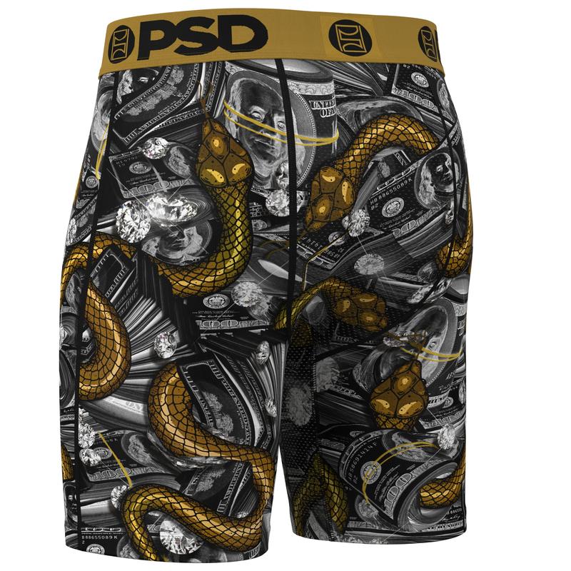 PSD Men's Mamba Money Boxer Brief - Standard Length 7 Inch Inseam, Moisture-Wicking 4-Way Stretch Fabric