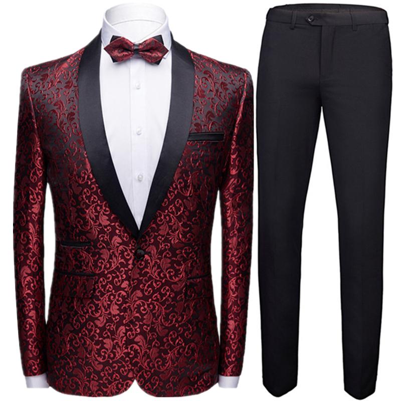 Coat Vest Pants 3 Piece Suit Set Luxury Groom Wedding Dress Party High End Waistcoat Slim Fit Lapel Blazer Jacket Men Trousers