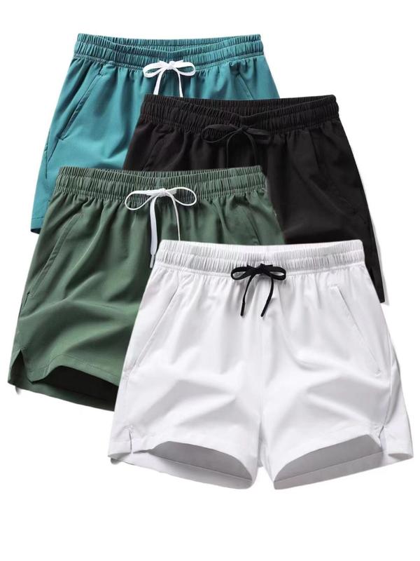 Men's Drawstring Waist Shorts, Summer Clothes, Mens Shorts, Loose Casual Comfy Quick Drying Pocket Shorts, Shorts for Men, Men Bottoms for Summer, Summer Outfits 2024