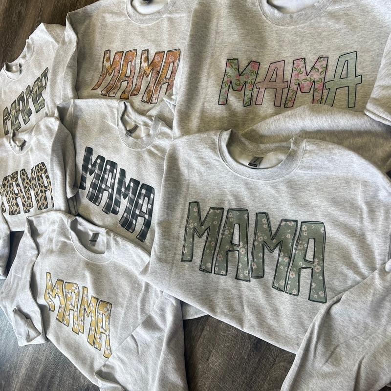 Custom Name Sweatshirts - can change Mama to ANY name!