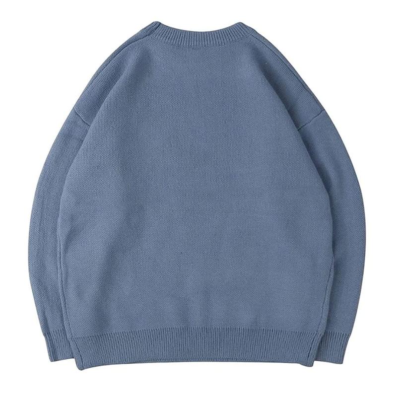 Crew Neck Oversized Cubic Duck Sweater Unisex Knit Aesthetic Sweaters Streetwear Casual Tunic Pullover Jumper for Women and Men Fabric Knitwear