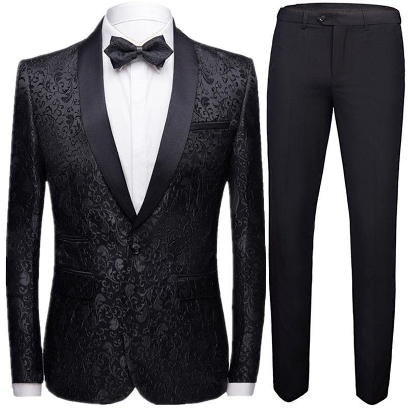 Coat Vest Pants 3 Piece Suit Set Luxury Groom Wedding Dress Party High End Waistcoat Slim Fit Lapel Blazer Jacket Men Trousers