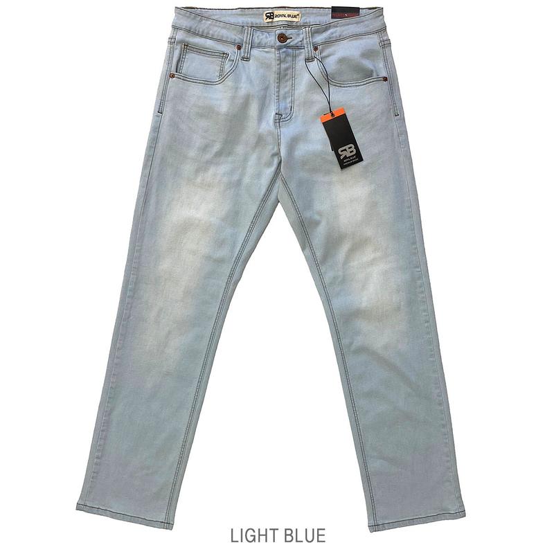 Denim Stretch Straight Fit Jeans for Men, Classic Style, All Seasons, Plain Pattern Menswear Pants