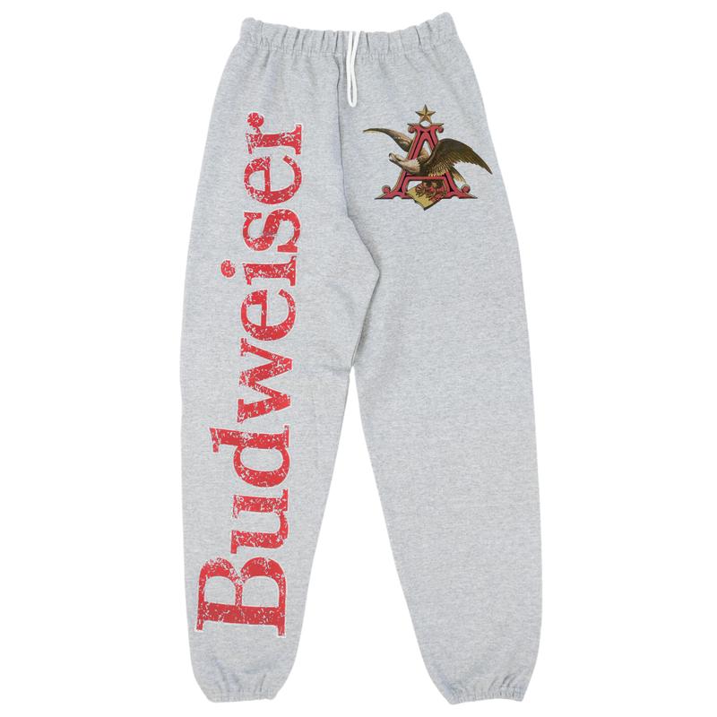 Y2K Streetwear Budweiser Text & Eagle Logo Streetwear Sweatpants, Men's Jogging Pants Hip-hop Street Pants, Streetwear Hip Hop Joggers, Men Sweatpants Gift, Gift For Him