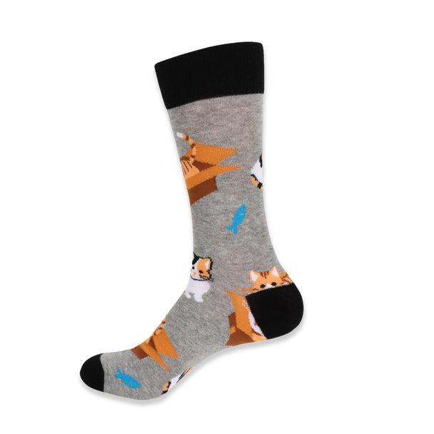 Men's Socks - Cat In The Box Novelty Socks