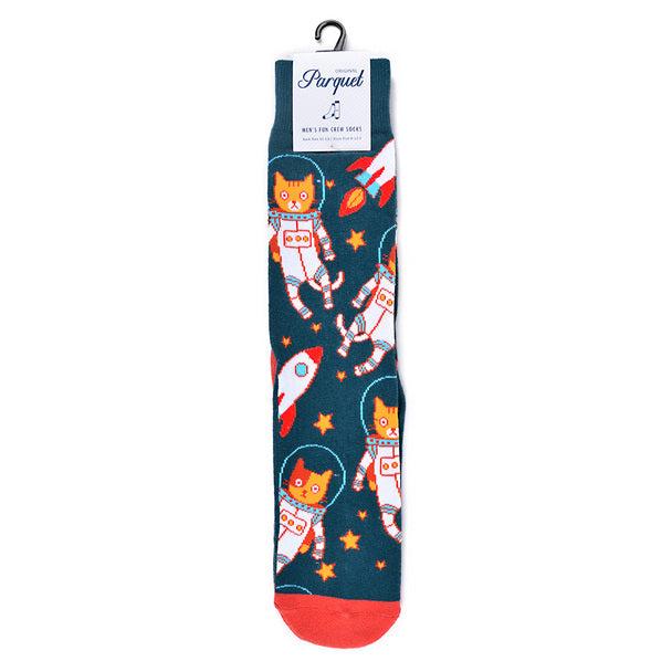 Men's Socks - Space Cats Novelty Socks