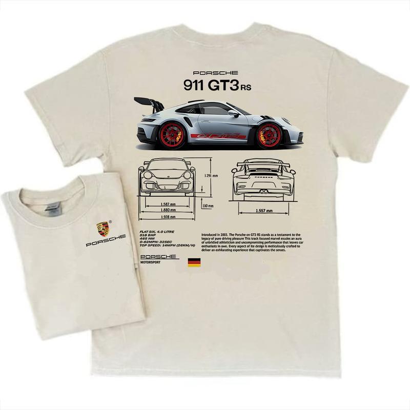 Porsche 911 GT3 RS Aesthetic T-shirt - Trending Unisex Shirt for Fans Cotton