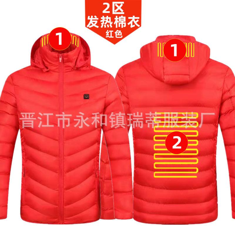 Merry Christmas Sale Thermal Winter 9 Heating Zones Jacket Rechargeable Heated Jacket  Cozy Fleece Hoodie with Adjustable Heating Modes Ideal for Outdoor Adventures  SelfWarming Heated Apparel for Men Featuring Heated Insulated Design  More