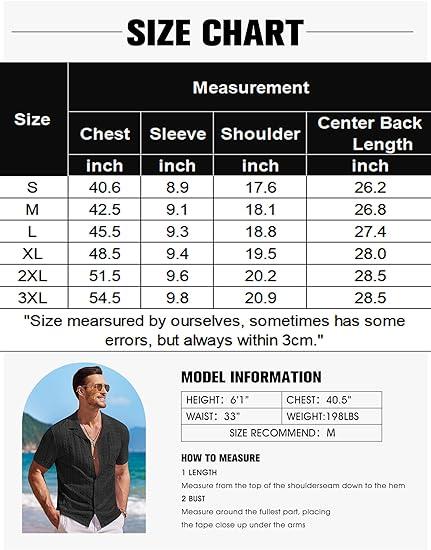 COOFANDY Men's Knit Button Down Shirt Short Sleeve Vintage Polo Shirts Summer Casual Beach Tops Classic Menswear