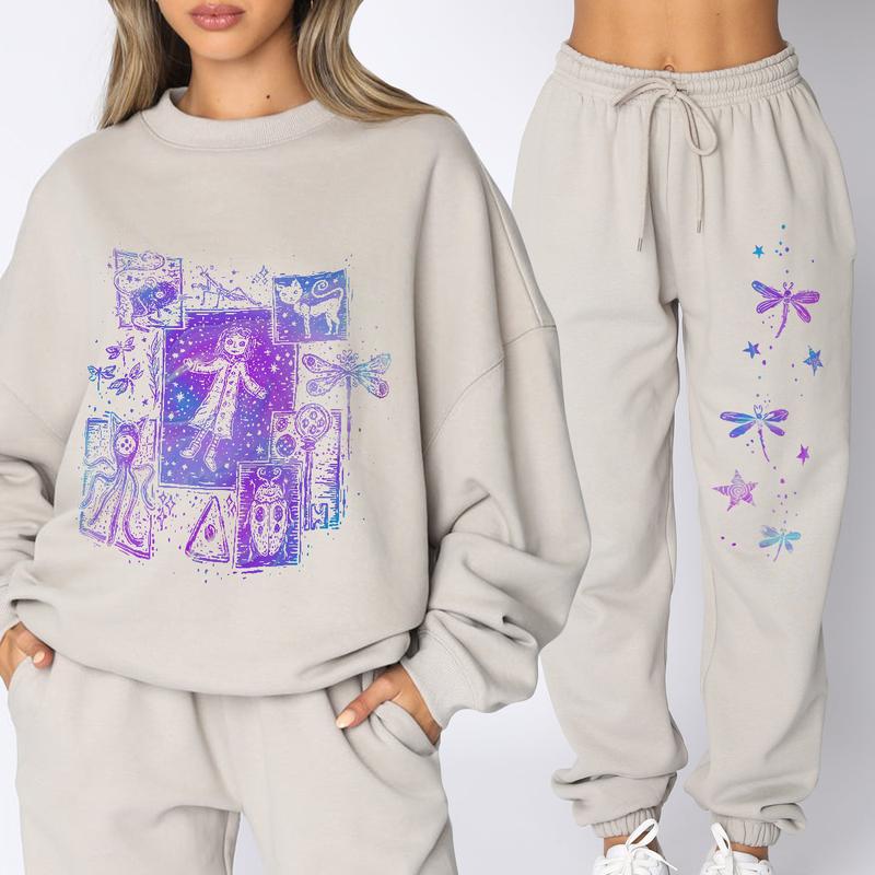 Coraline Dreaming Inspired by Tunnel color Sweatshirt Sweatpants set, Coraline Fantasy movies tshirt, Horror Sweatcter Shirt, Halloween Sweatshirt Sweatpants set