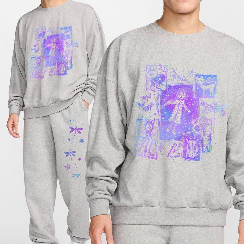 Coraline Dreaming Inspired by Tunnel color Sweatshirt Sweatpants set, Coraline Fantasy movies tshirt, Horror Sweatcter Shirt, Halloween Sweatshirt Sweatpants set