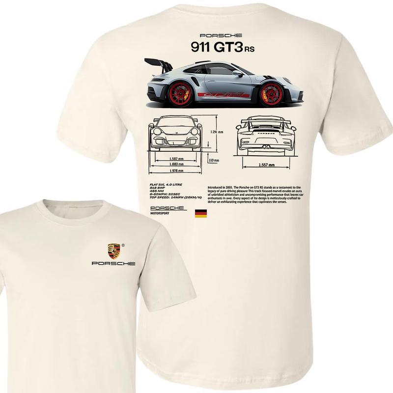 Porsche 911 GT3 RS Aesthetic T-shirt - Trending Unisex Shirt for Fans Cotton