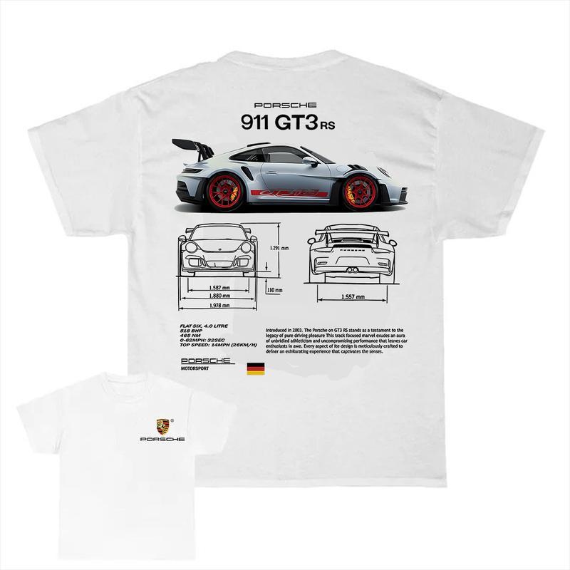 Porsche 911 GT3 RS Aesthetic T-shirt - Trending Unisex Shirt for Fans Cotton