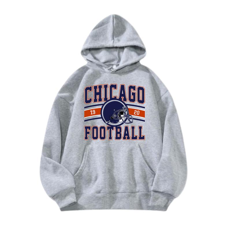 Ash Grey Color All Team Football Hoodie Vintage Football Big Words Logo Hoodie Hometown Football Hoodie Football Thowback Vintage Graphic Tees Football Fan Gift Sport Graphic Shirt Unisex Hoodie