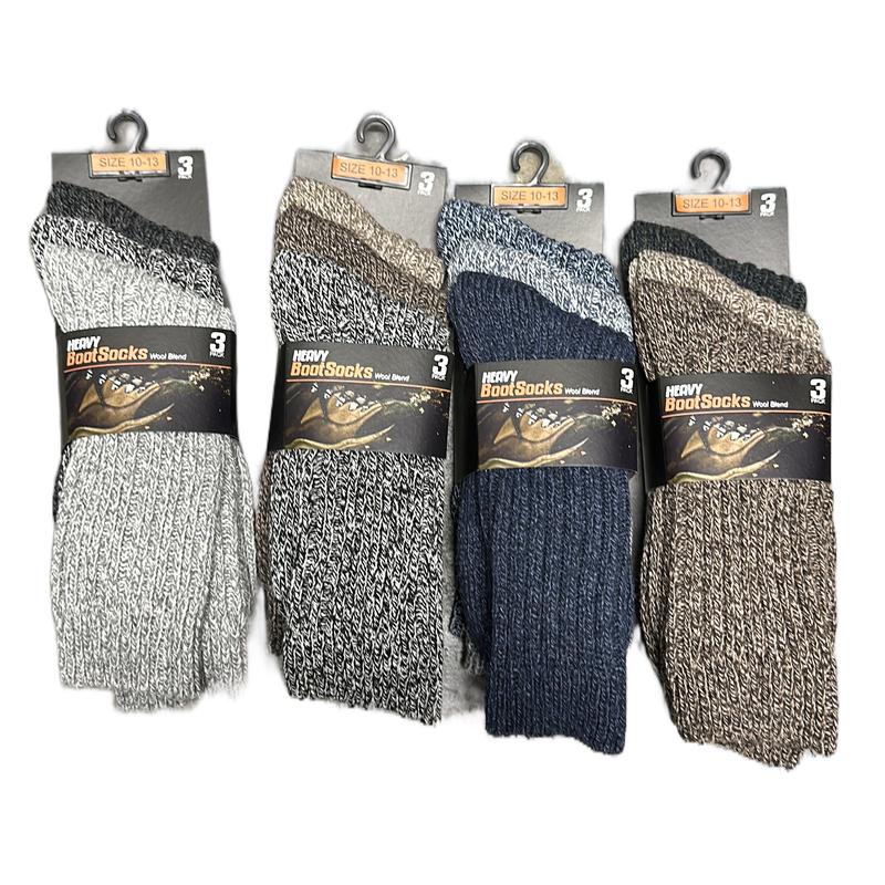 12 Pairs Mens Heavy Wool Winter boot Socks for Comfortable Winter multi color