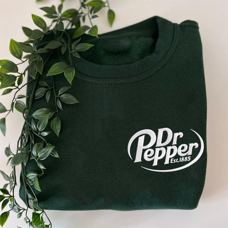 Dr Pepper Embroidered Sweatshirt, Celebrate Your Love for Dr Pepper With Our Embroidered Sweatshirt