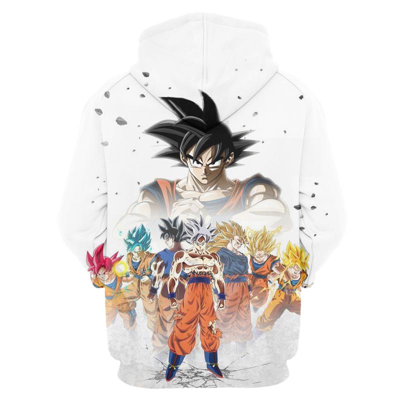 Dragon Ball Z Anime Hoodies Boys Goku 3D Printed Pullover Sweatshirts Unisex Cartoon Hoodie with Fashion Pocket