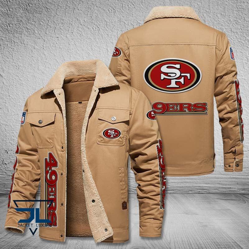 San Fran.cisc.o 49.ers Fleece Leather Jacket V3116