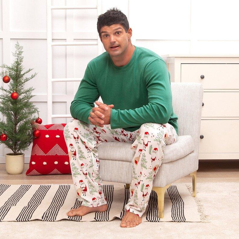 Men's Christmas Pajama Pant's - Ultra Soft 0Bamboo0 Blend Pajama Bottom's - Family Matching - Daddy & Me