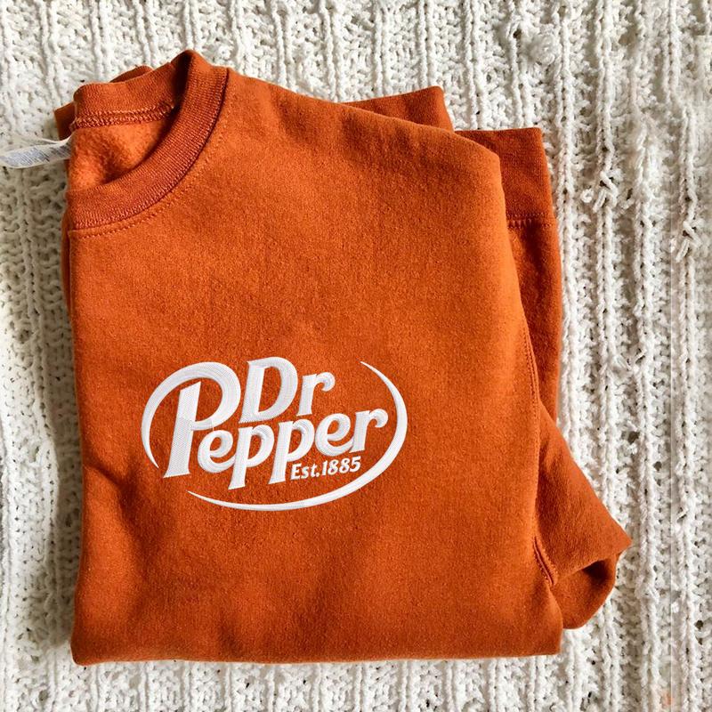 Dr Pepper Embroidered Sweatshirt, Celebrate Your Love for Dr Pepper With Our Embroidered Sweatshirt