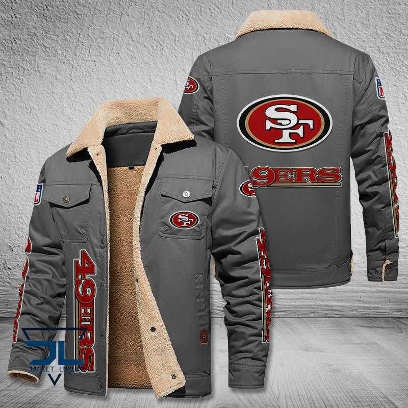 San Fran.cisc.o 49.ers Fleece Leather Jacket V3116