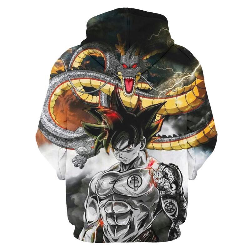 Dragon Ball Z Anime Hoodies Boys Goku 3D Printed Pullover Sweatshirts Unisex Cartoon Hoodie with Fashion Pocket