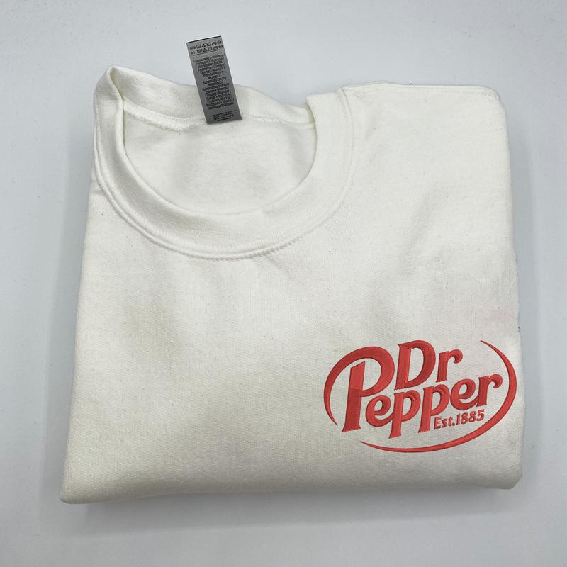 Dr Pepper Embroidered Sweatshirt, Celebrate Your Love for Dr Pepper With Our Embroidered Sweatshirt