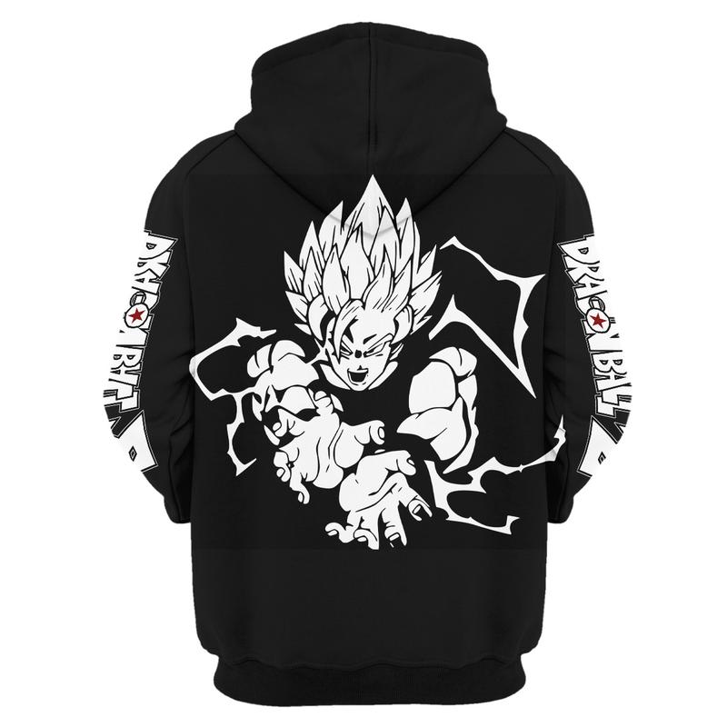 Dragon Ball Z Anime Hoodies Boys Goku 3D Printed Pullover Sweatshirts Unisex Cartoon Hoodie with Fashion Pocket